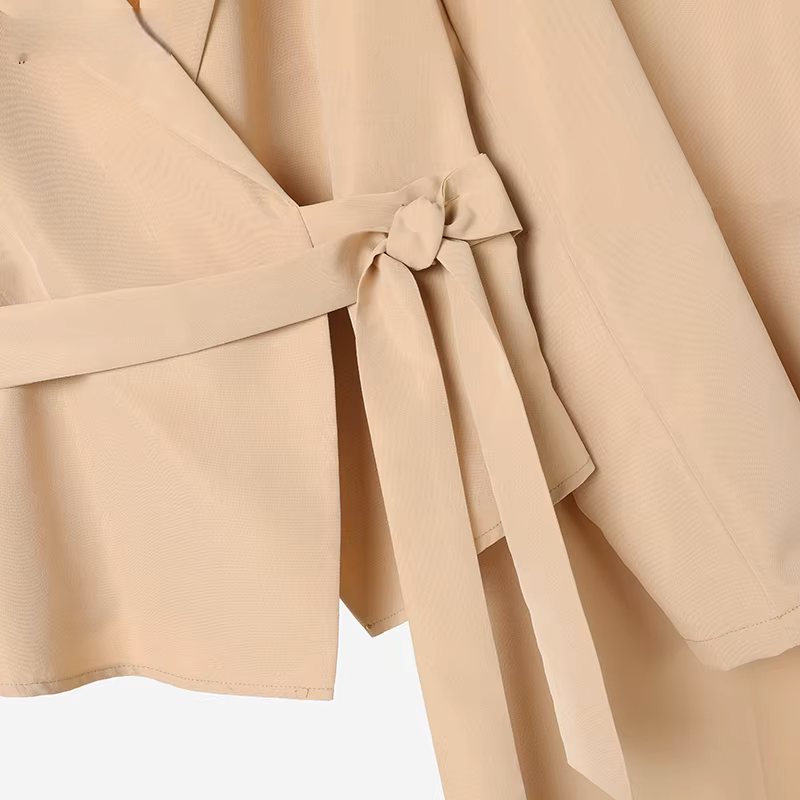 ZANZEA Women’s Belted Blazer & Wide-Leg Pant Set