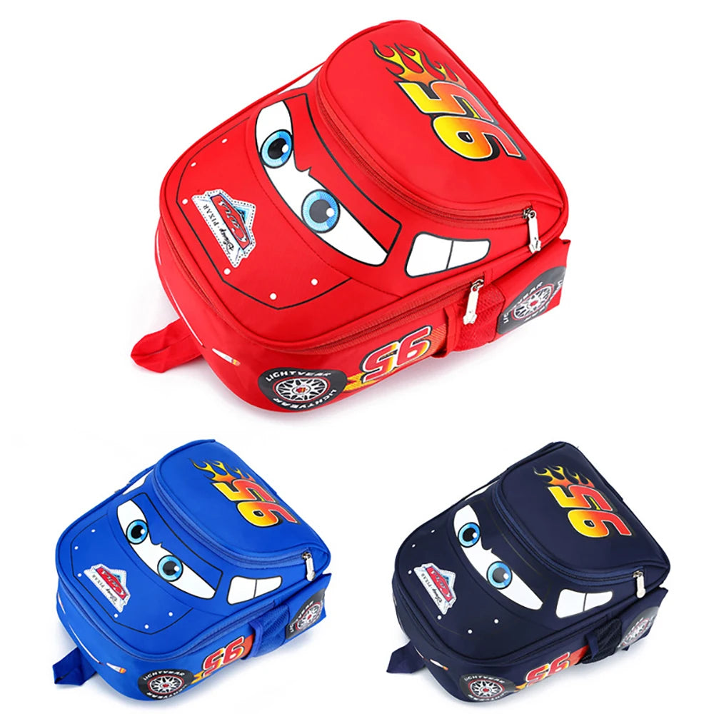 Kids' Waterproof Cartoon Car Backpack