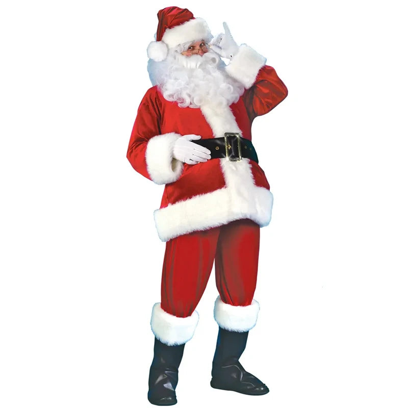 Velvet Santa Hooded Carnival Cape