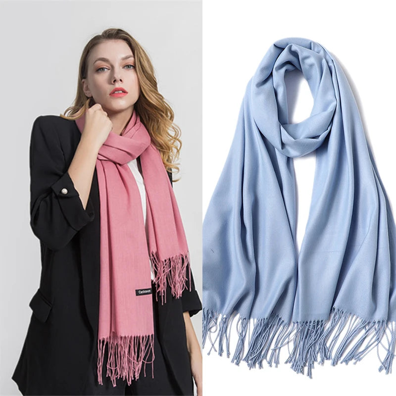 Elegant Cashmere Touch Pashmina Scarf