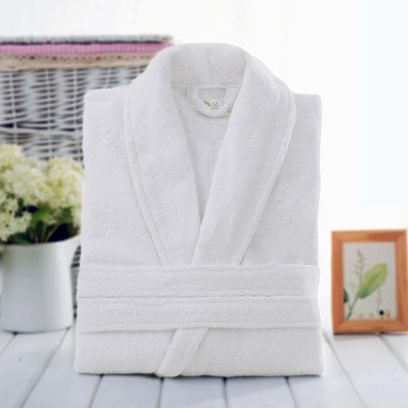 Soft Pink Cotton Terry Bathrobe