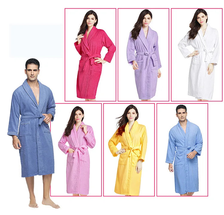 Soft Pink Cotton Terry Bathrobe