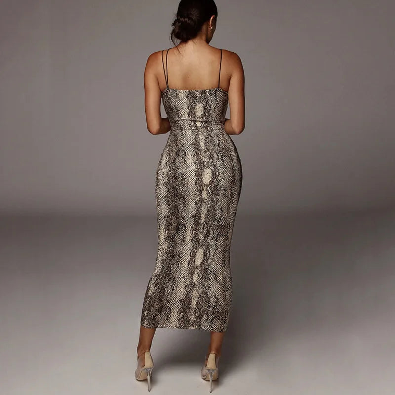 Wild Charm Leopard Midi Dress