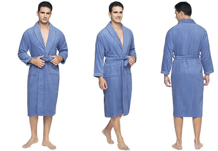 Soft Pink Cotton Terry Bathrobe
