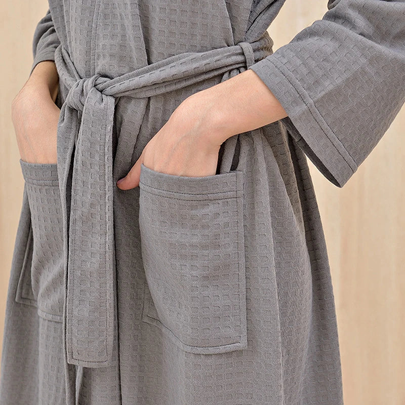 Unisex Waffle Bathrobe