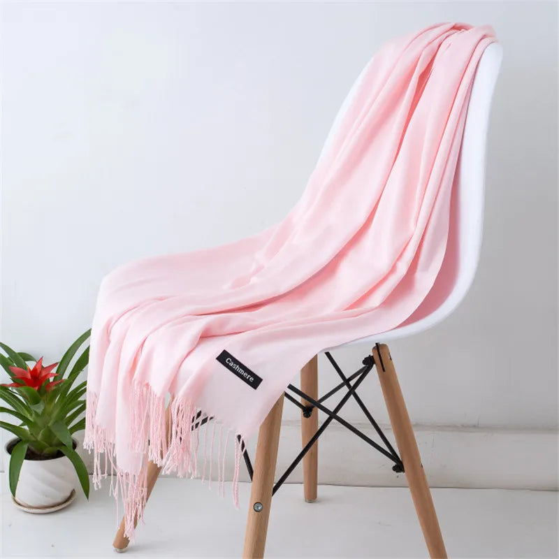 Elegant Cashmere Touch Pashmina Scarf