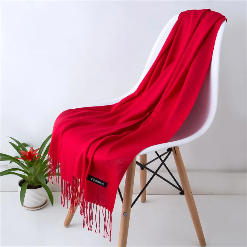 Elegant Cashmere Touch Pashmina Scarf