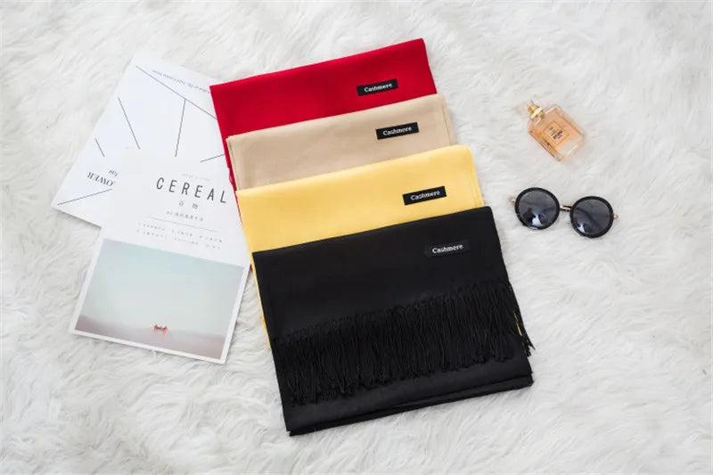 Elegant Cashmere Touch Pashmina Scarf