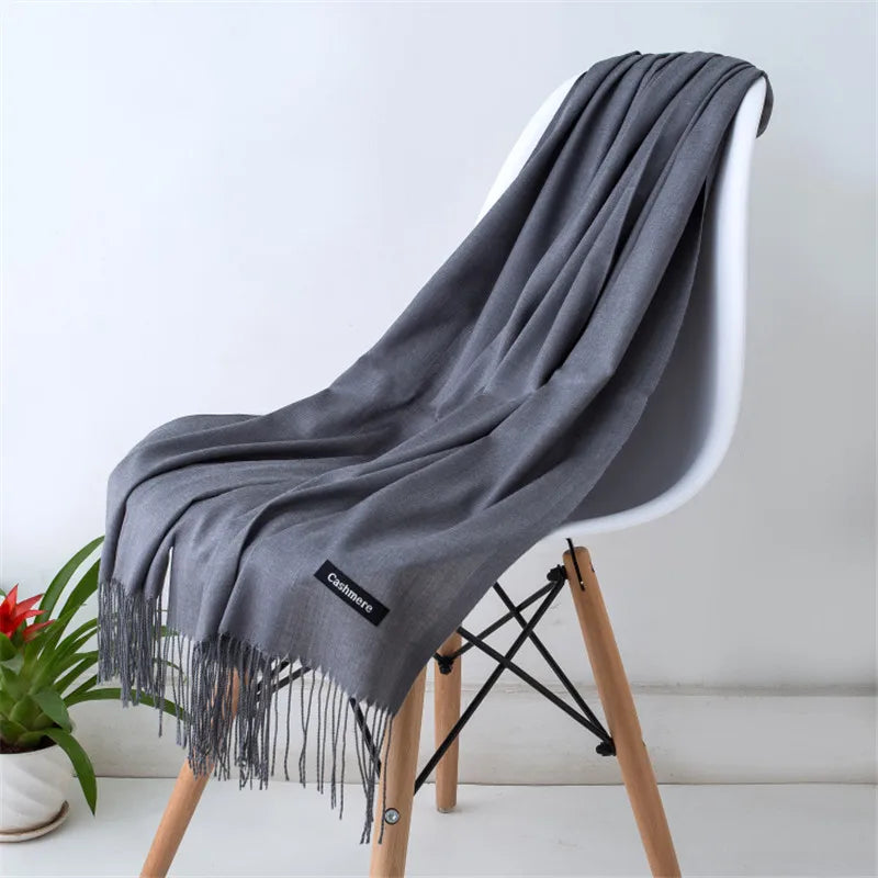 Elegant Cashmere Touch Pashmina Scarf