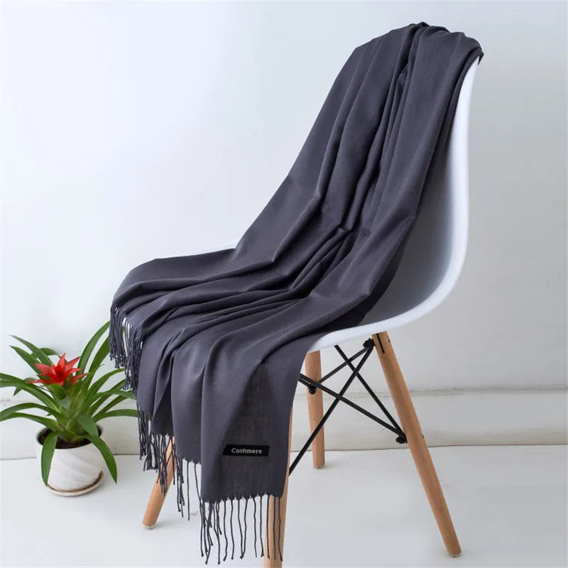 Elegant Cashmere Touch Pashmina Scarf