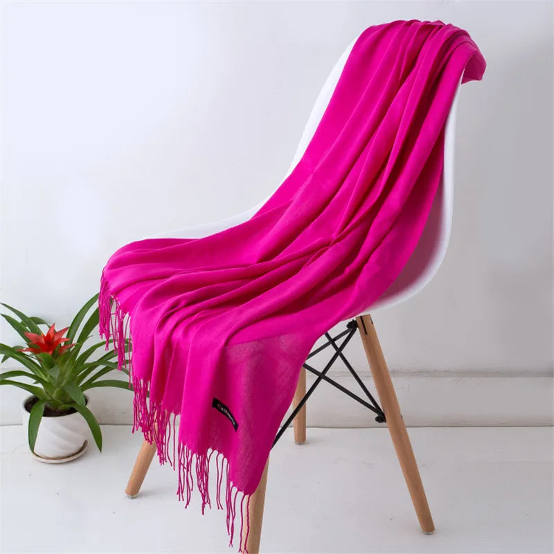 Elegant Cashmere Touch Pashmina Scarf