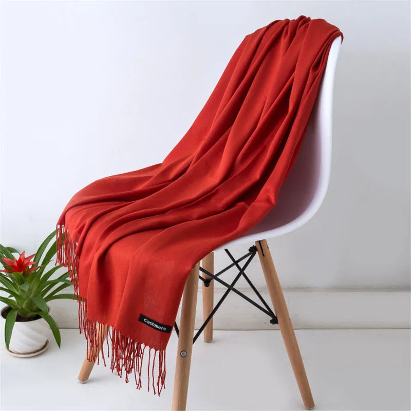 Elegant Cashmere Touch Pashmina Scarf
