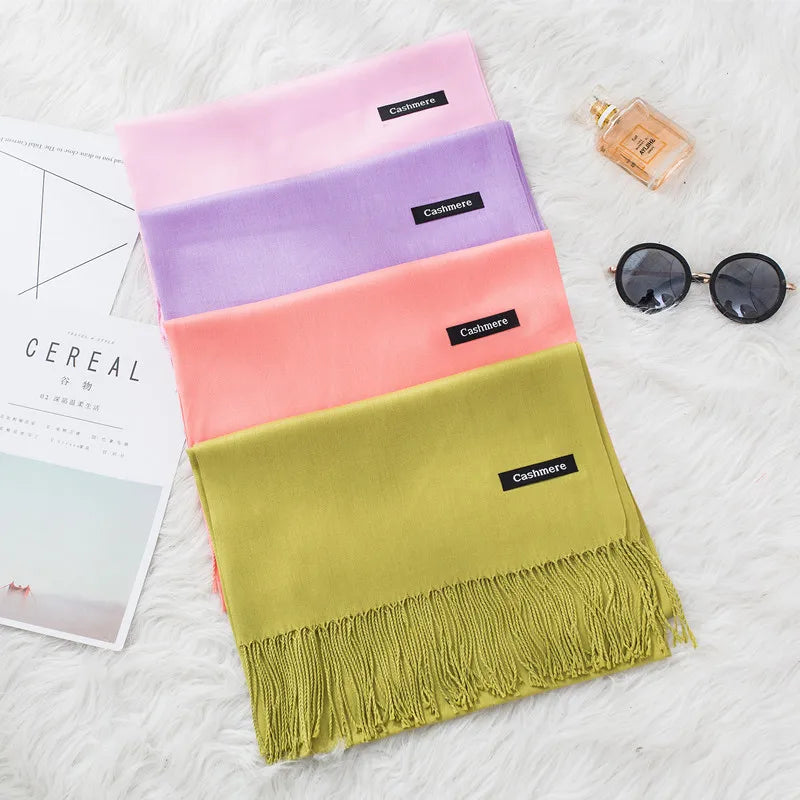 Elegant Cashmere Touch Pashmina Scarf