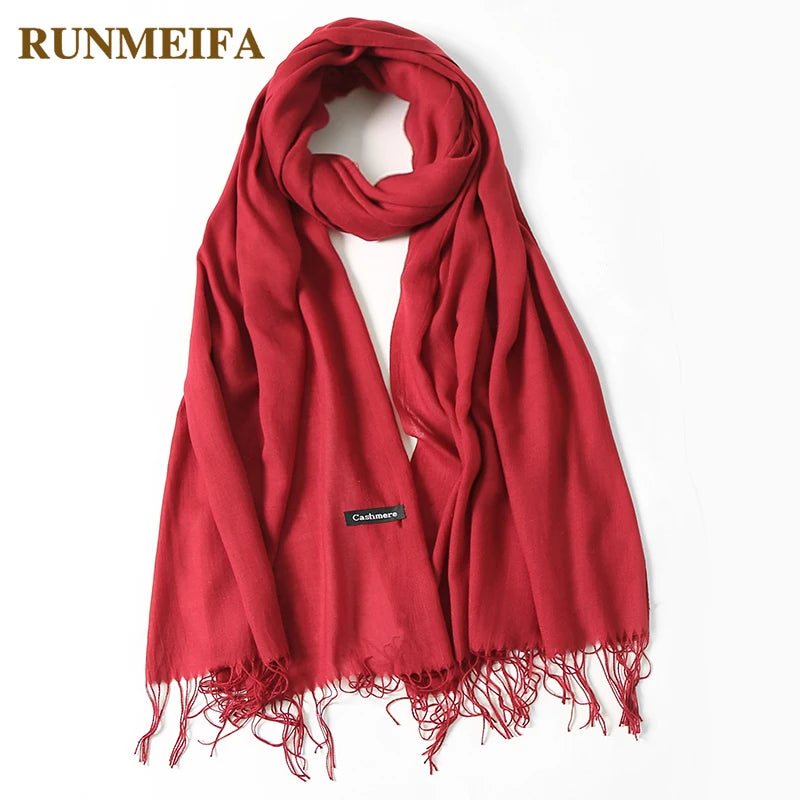 Elegant Cashmere Touch Pashmina Scarf