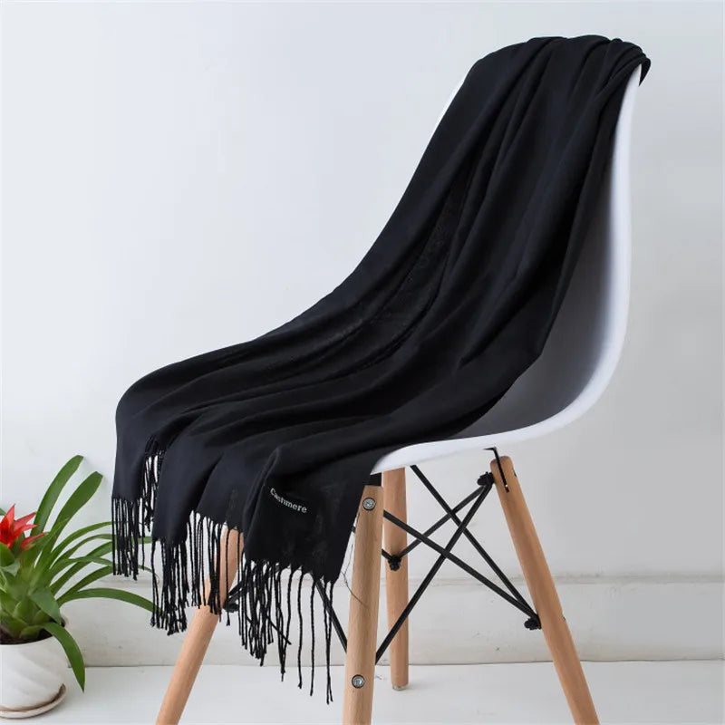 Elegant Cashmere Touch Pashmina Scarf