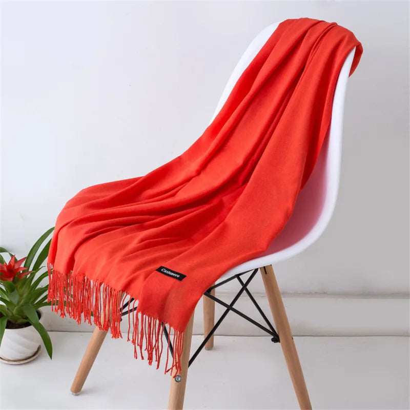 Elegant Cashmere Touch Pashmina Scarf