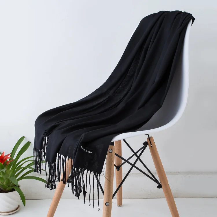 Elegant Cashmere Touch Pashmina Scarf