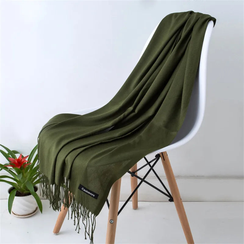 Elegant Cashmere Touch Pashmina Scarf