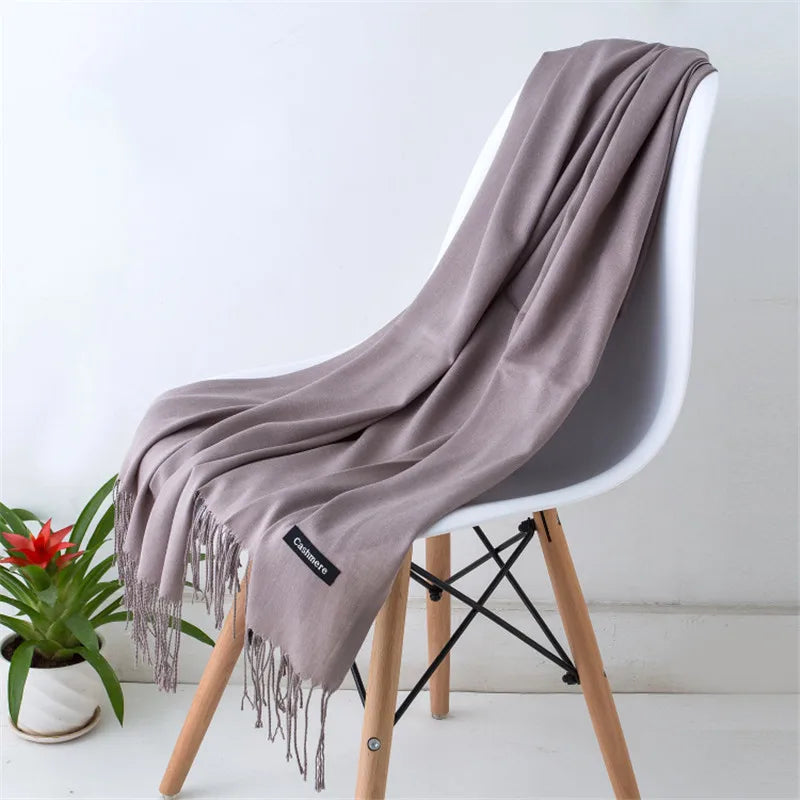Elegant Cashmere Touch Pashmina Scarf