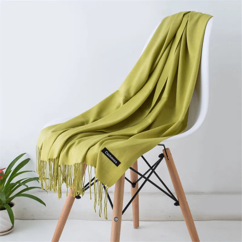 Elegant Cashmere Touch Pashmina Scarf