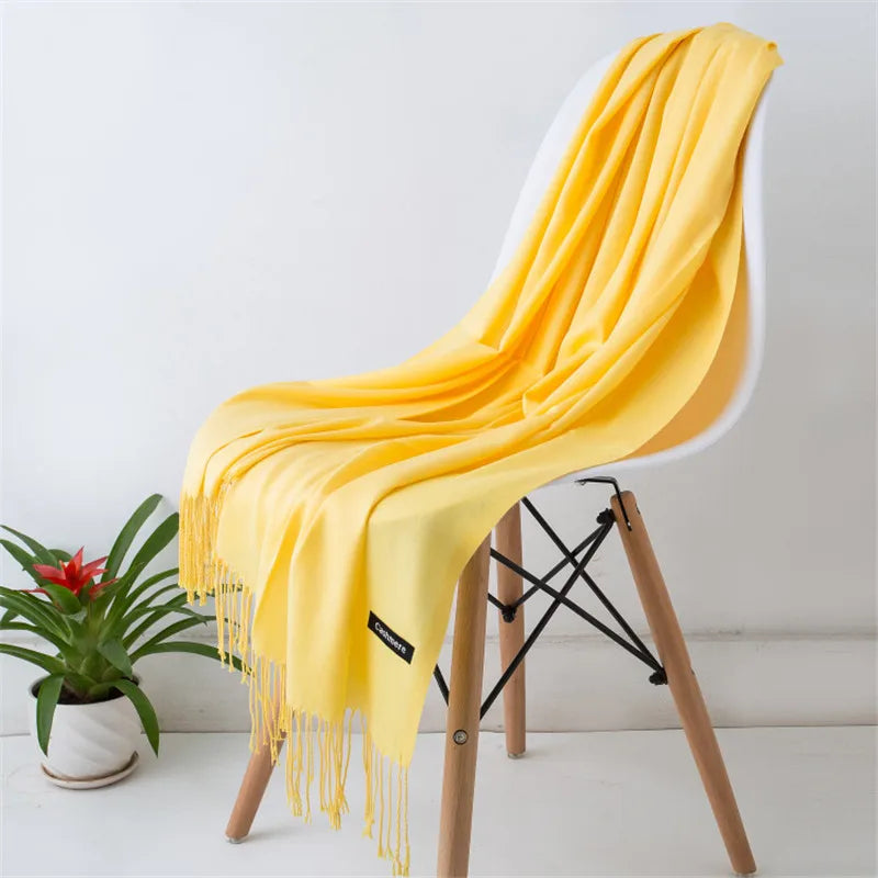 Elegant Cashmere Touch Pashmina Scarf