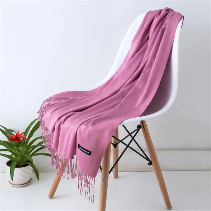Elegant Cashmere Touch Pashmina Scarf