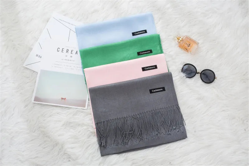 Elegant Cashmere Touch Pashmina Scarf