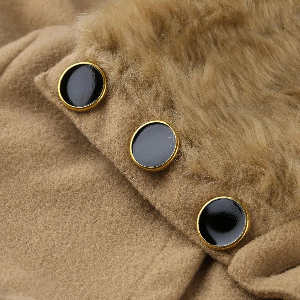 Korean Chic Wool-Blend Slim Trench Coat