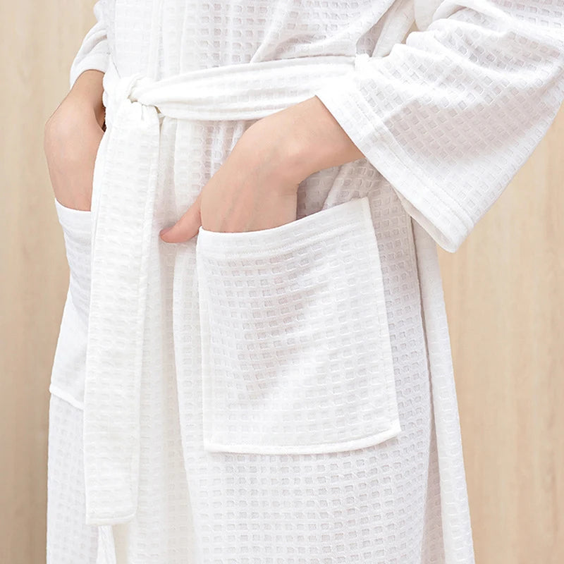 Unisex Waffle Bathrobe