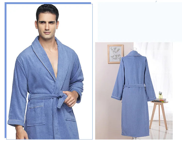 Soft Pink Cotton Terry Bathrobe