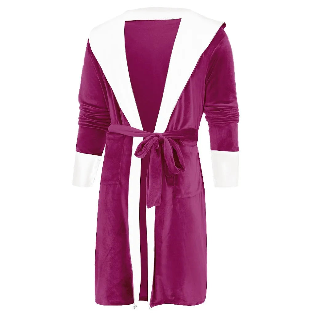Plush Fleece Hooded Bathrobe – Plus Size