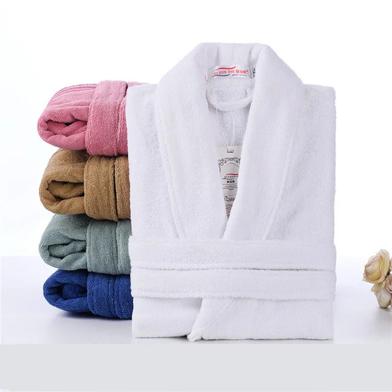 Soft Pink Cotton Terry Bathrobe