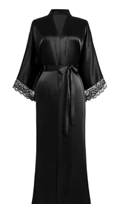 Silk Bloom Floral Kimono Robe