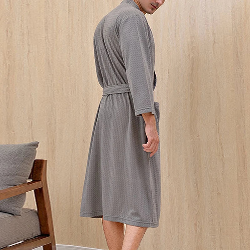 Unisex Waffle Bathrobe