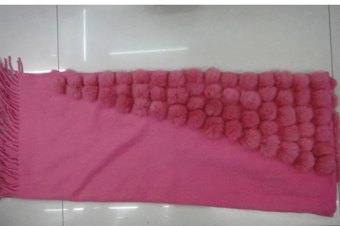Luxury Rabbit Fur Triangle Shawl