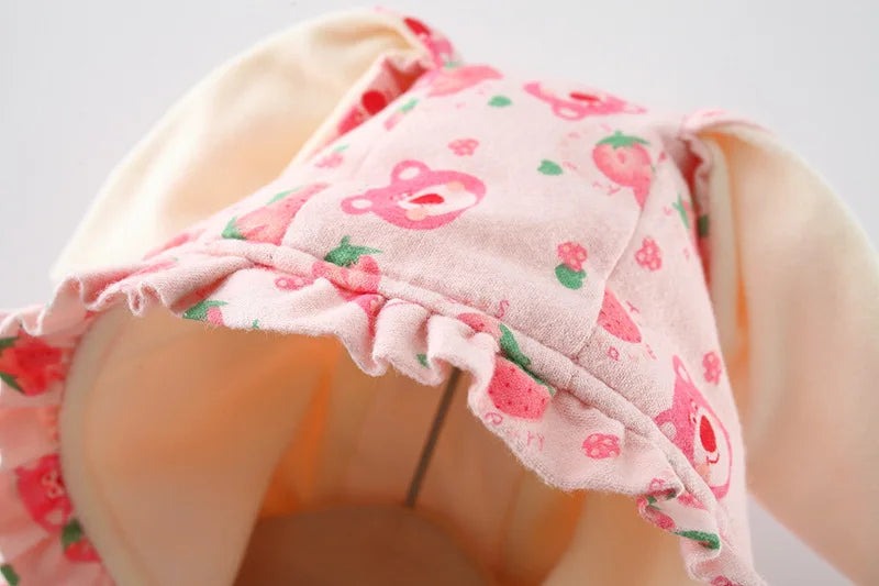 Bunny Hood Floral Winter Jacket for Toddlers
