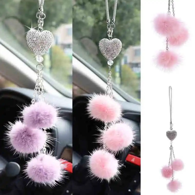 Crystal Charm Car Pendant