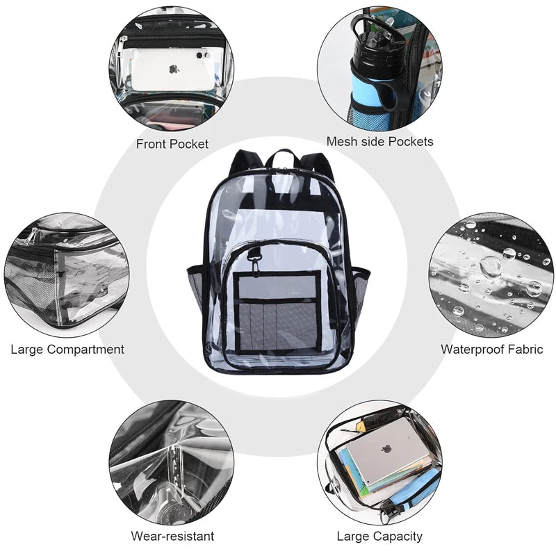 Clear PVC Travel & School Backpack