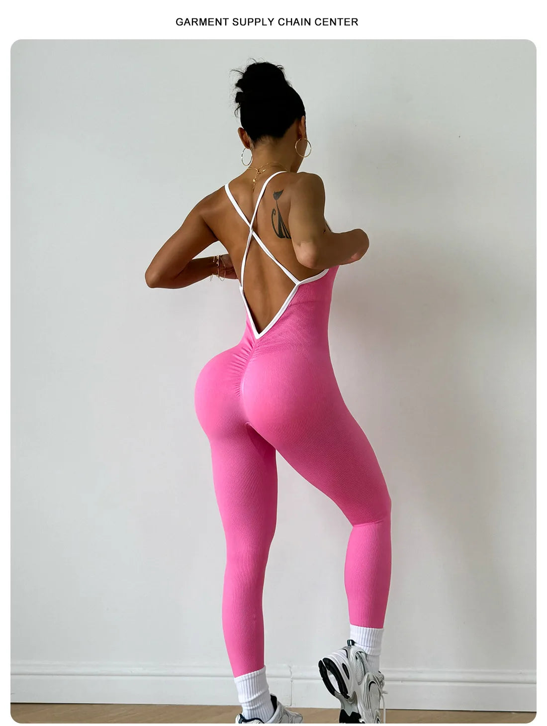 Color block Halter Performance Yoga Bodysuit