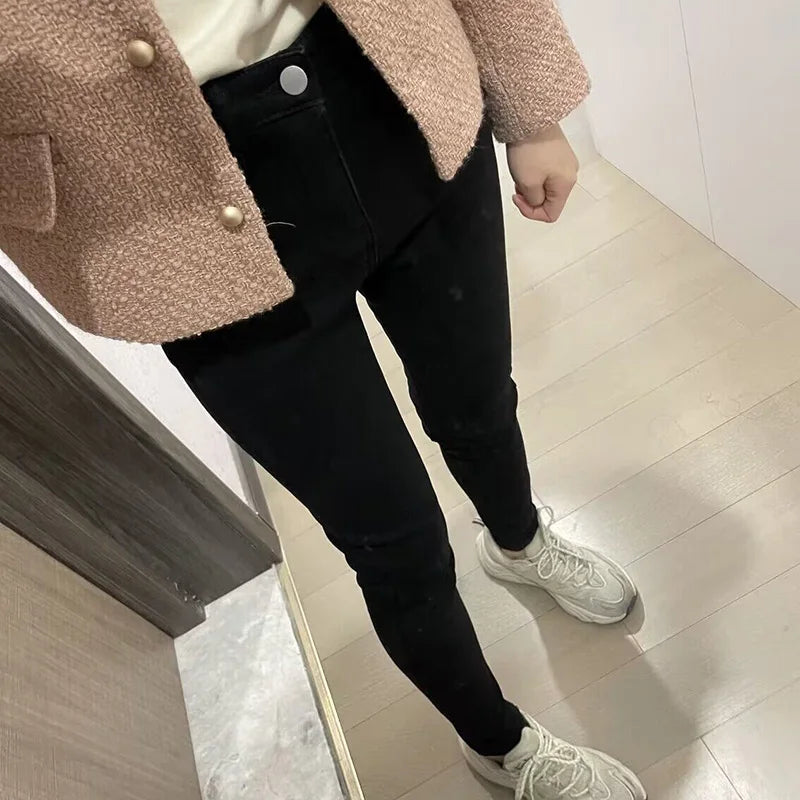Women’s Thermal Skinny Jeans – Winter Warm Fleece Denim