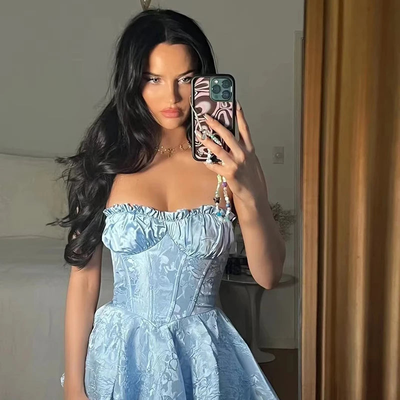 Lace Princess Tube Mini Dress