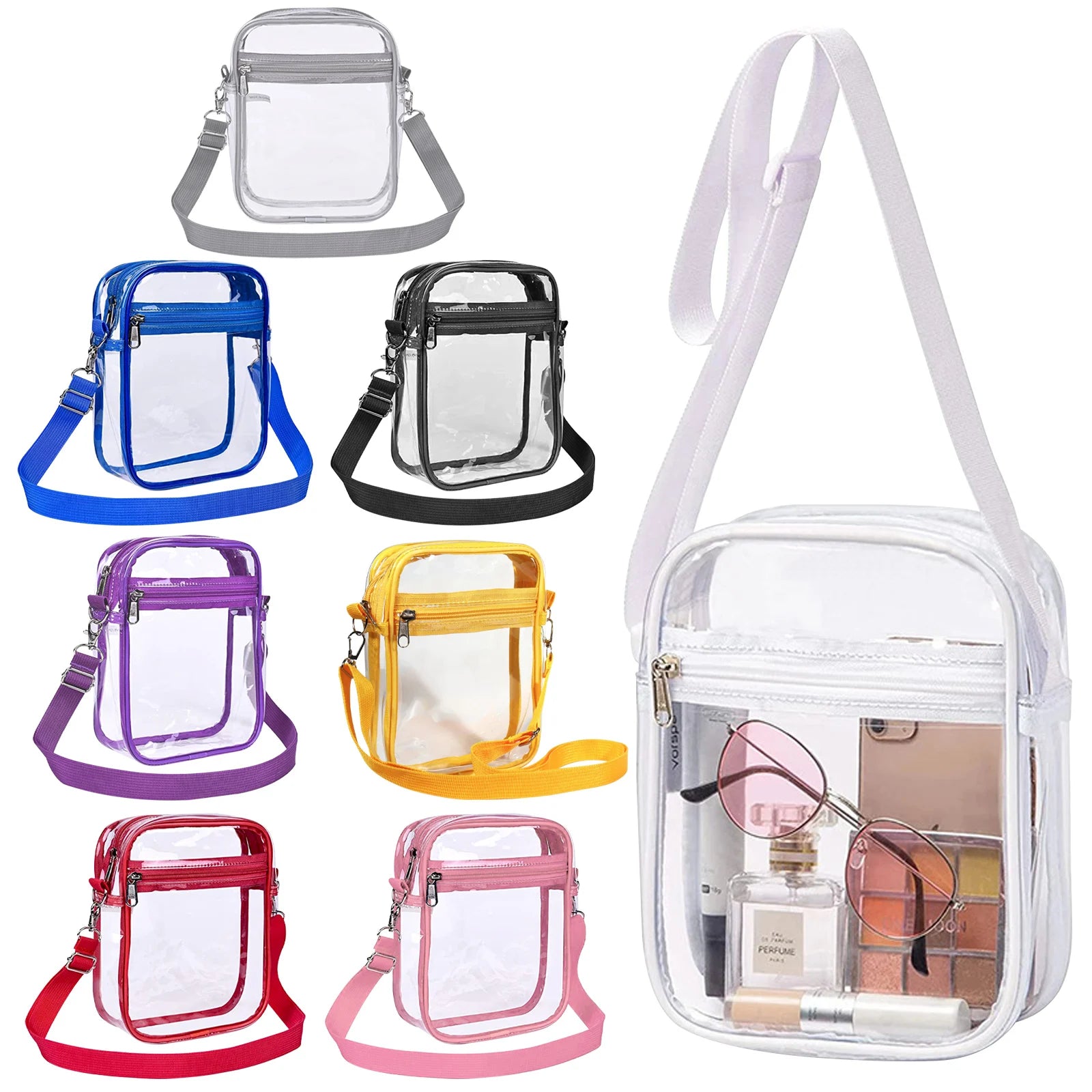 Stadium-Ready Clear Crossbody Purse