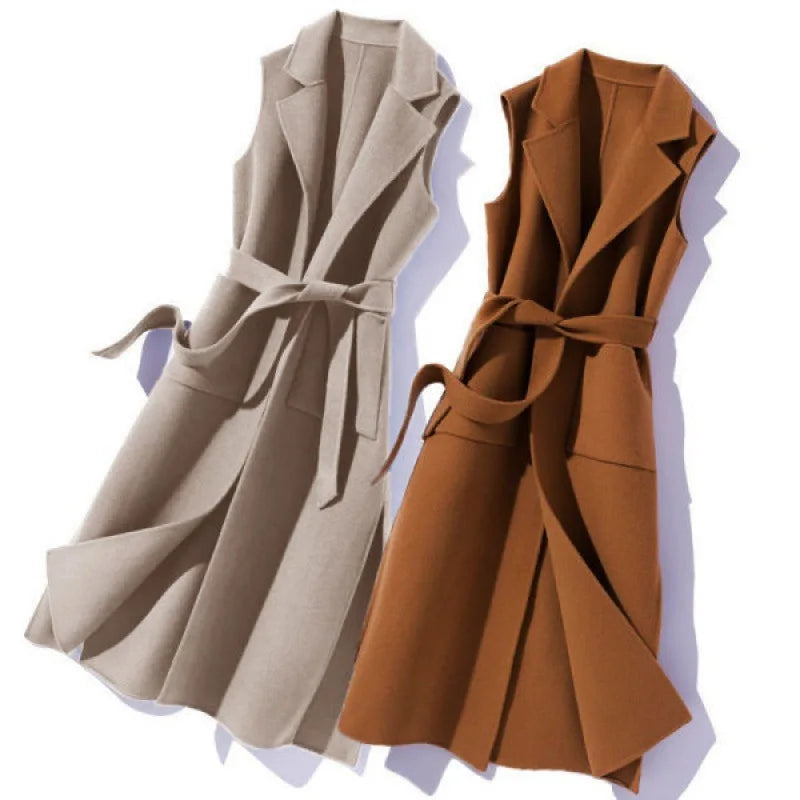 Korean Chic Sleeveless Polo Collar Vest