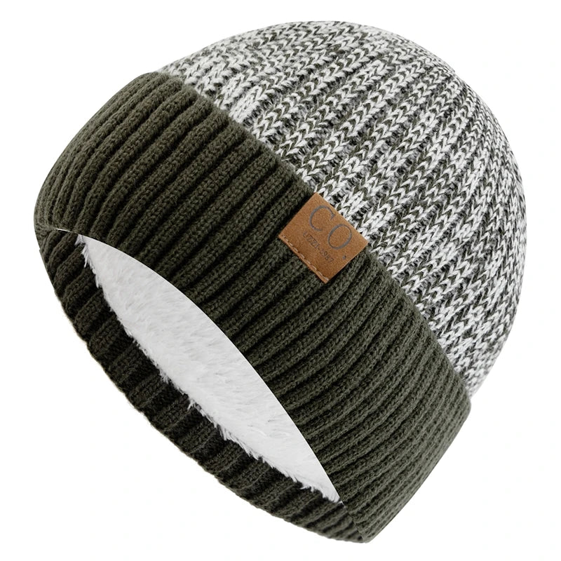 Frost Ease Two-Tone Knit Beanie