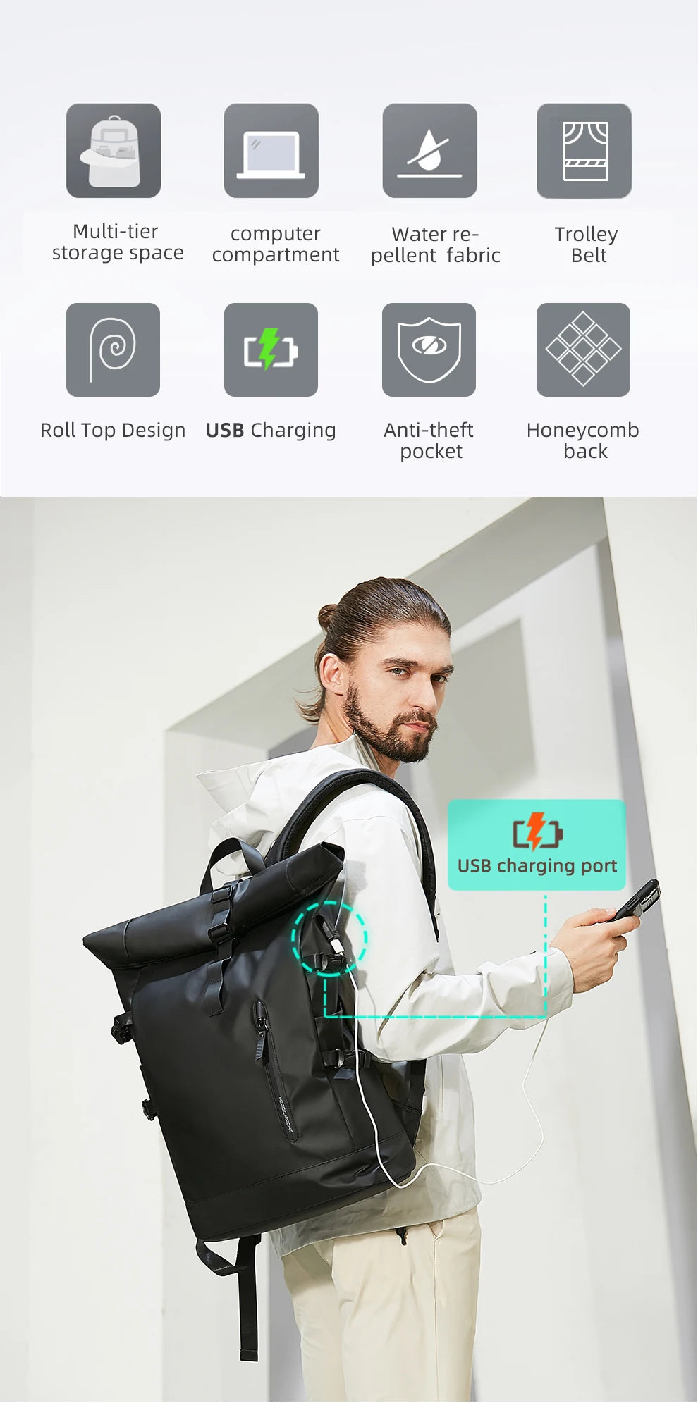 Urban Trek Expandable Laptop Backpack