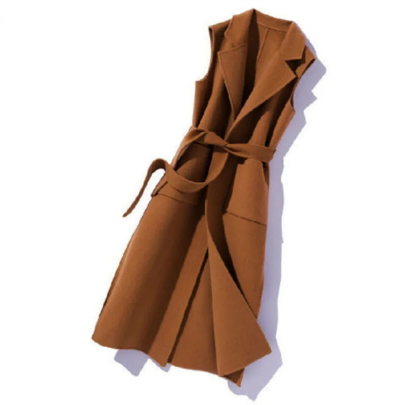 Korean Chic Sleeveless Polo Collar Vest