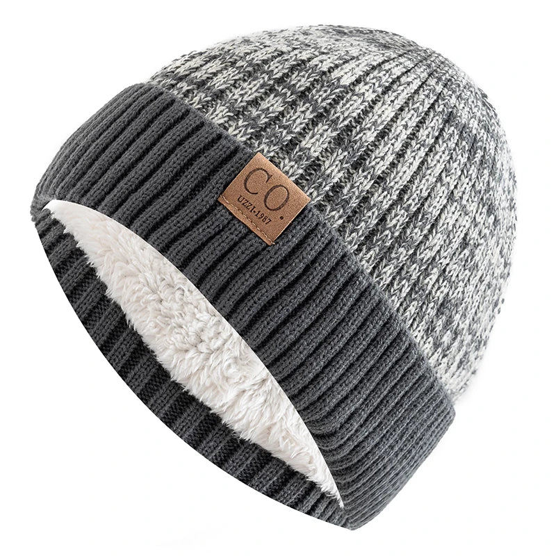 Frost Ease Two-Tone Knit Beanie