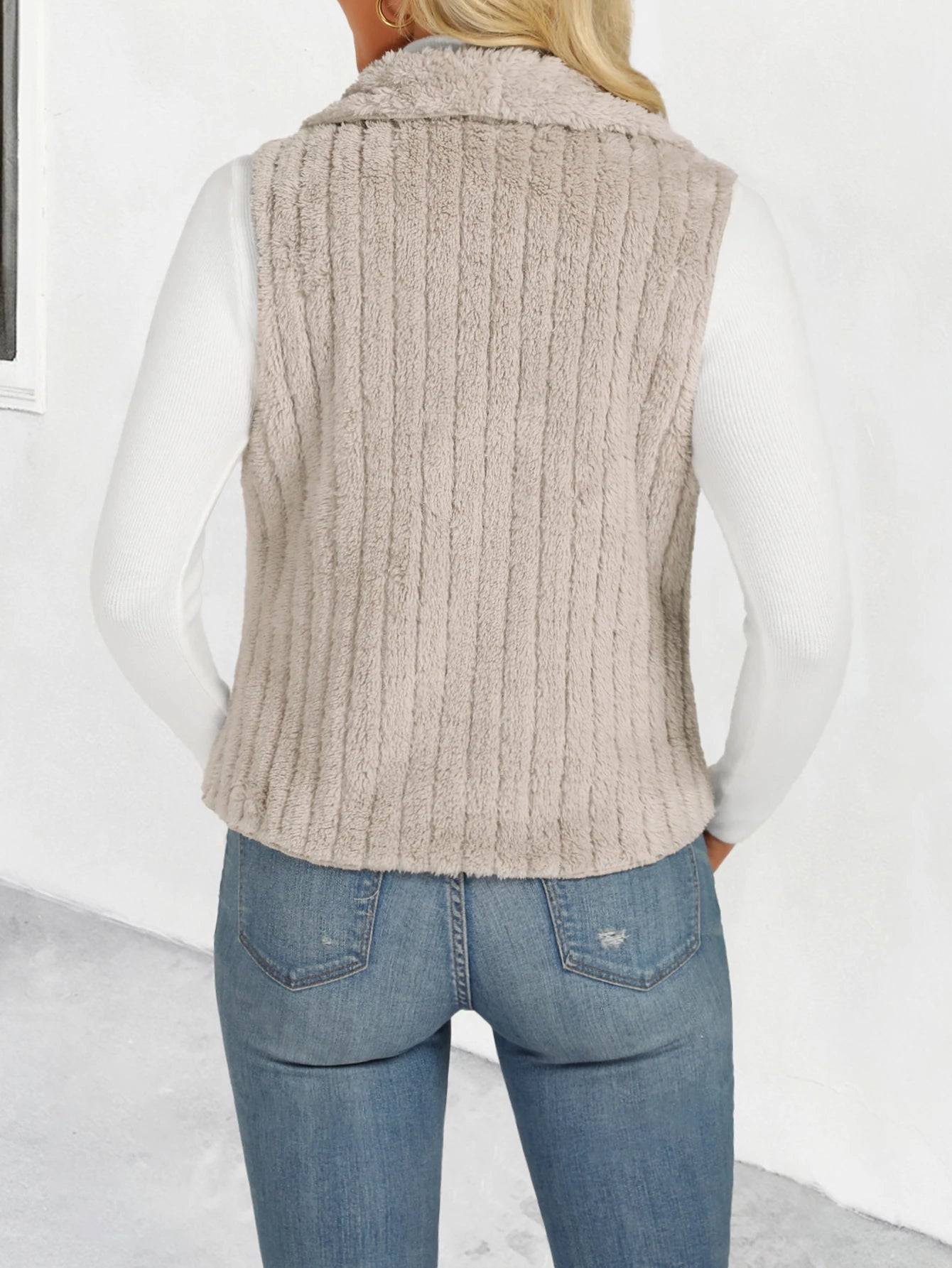 Chic Waterfall Collar Vest