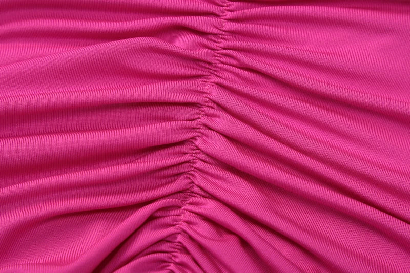 One-Shoulder Scarf Loop Maxi Dress