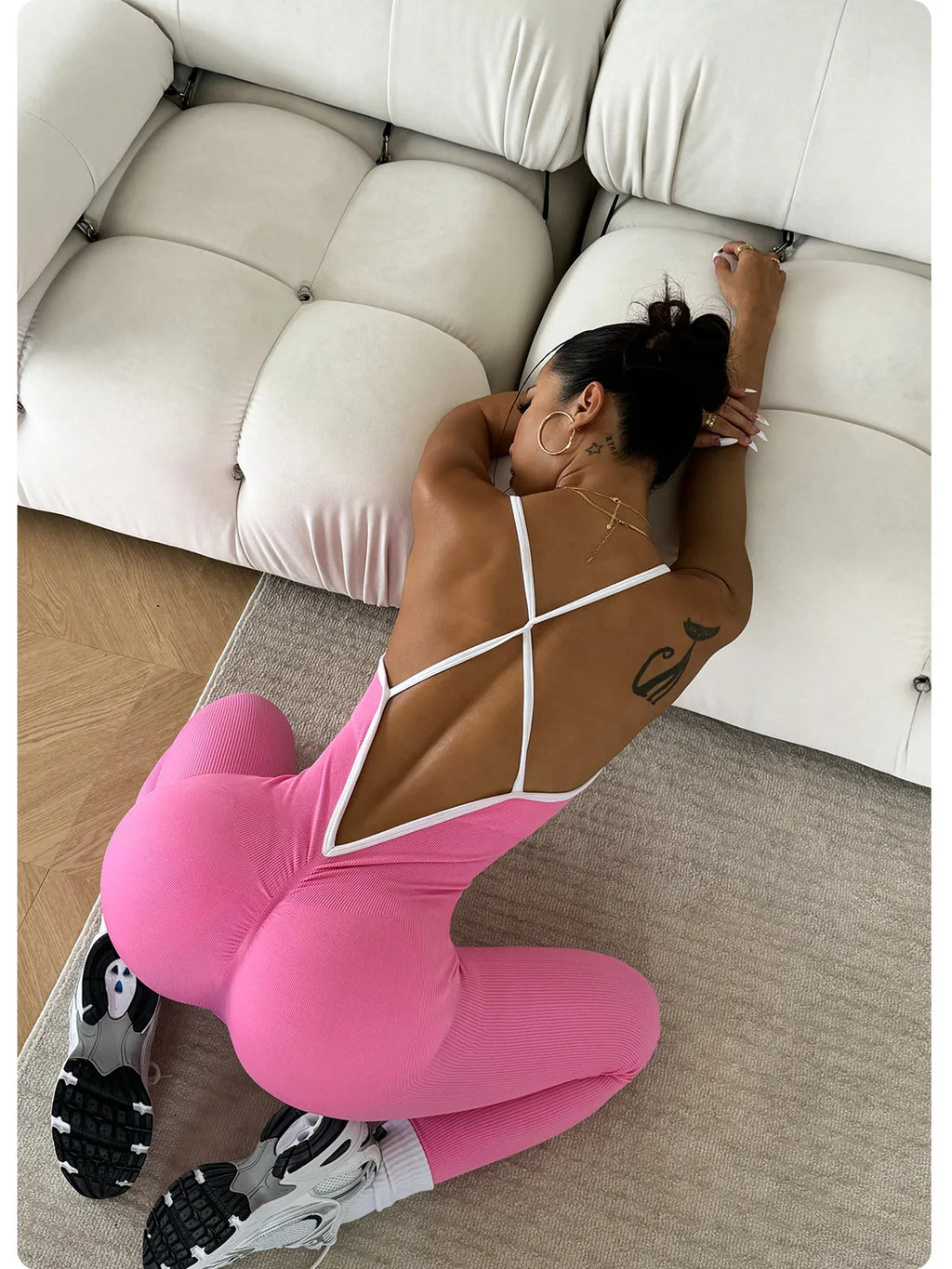 Color block Halter Performance Yoga Bodysuit